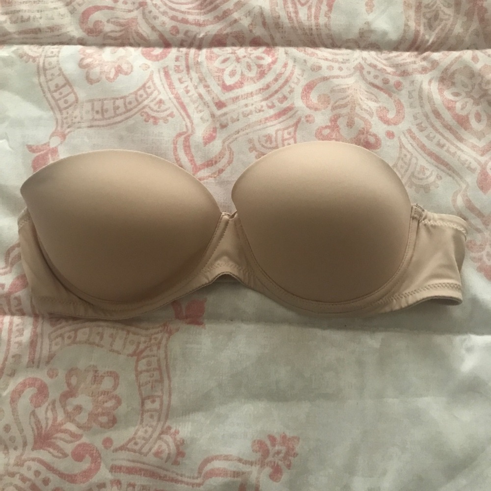 vs pink nude 34 b strapless push up bra